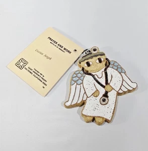 Vintage St. Andrews Ceramic Pottery DOCTOR ANGEL Ornament Plaque - Picture 1 of 4