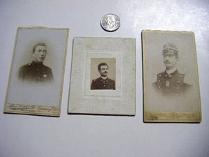 3 cabinet cards european men in military uniforms LOOK - Picture 1 of 4