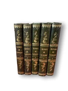 HISTORY OF NAPOLEON. SANTA ELENA ISLAND. COUNT OF THE-HOUSES. 5 VOLUMES. MADRID. - Foto 1 di 1