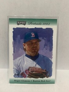2003 Playoff Portraits All-Star Fanfest GREEN Parallel - Rare ROGER CLEMENS