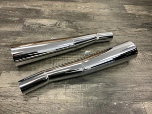 MAC Suzuki 1987-Up Intruder 700 750 800 Megaphone Muffler Slip On Pipes - Picture 1 of 8