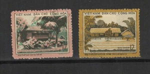 Vietnam du Nord 1972 résidence de Hô Chi Minh 2 timbres oblitérés /TR9989 - Imagen 1 de 1