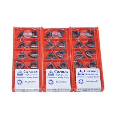 30pcs Carmex 16ER 3.0 ISO BMA High quality Threaded blade Carbide Inserts - Image 1 of 3