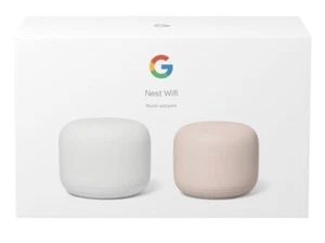 Google Nest Router and Point AC2200 GA01425-US Malla Sistema Wi-Fi Paquete de 2 Nuevo - Imagen 1 de 11
