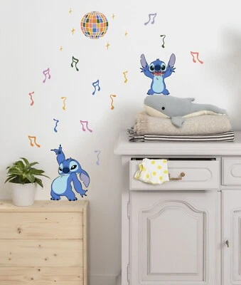 Disney Lilo & Stitch Wall Stickers 50x70cm Furniture Decals Set 23pcs Bedroom - Image 1 of 3