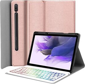 Backlit Keyboard Case for Samsung Galaxy Tab S7 FE 12 4 2021  Smart Case with Ra