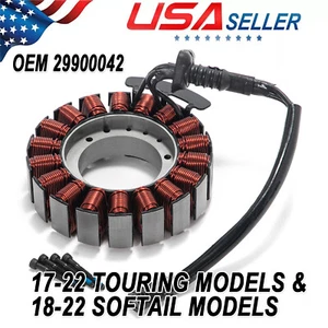 50 Amp Stator For Harley-Davidson Softail Slim FLSL 107 & Touring Models 17-22 - Picture 1 of 11