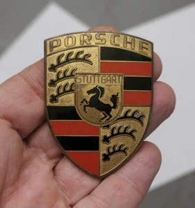 1965-74 Porsche 911 912 Orange Bar Hood Crest Badge Emblem LWB SWB - Very Nice - Bild 1 von 7