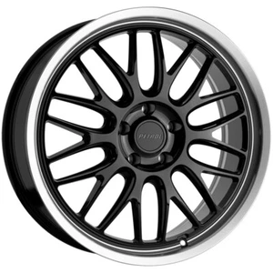 19x8 +40 Petrol P4C 5x4.5 Gloss Black W/ Machined Cut Lip Wheels (Set of 4) - Picture 1 of 2