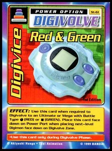 Digimon 1st Edition Digivice Red & Green Digivolve Power Option St-61 1999 NM - Picture 1 of 2