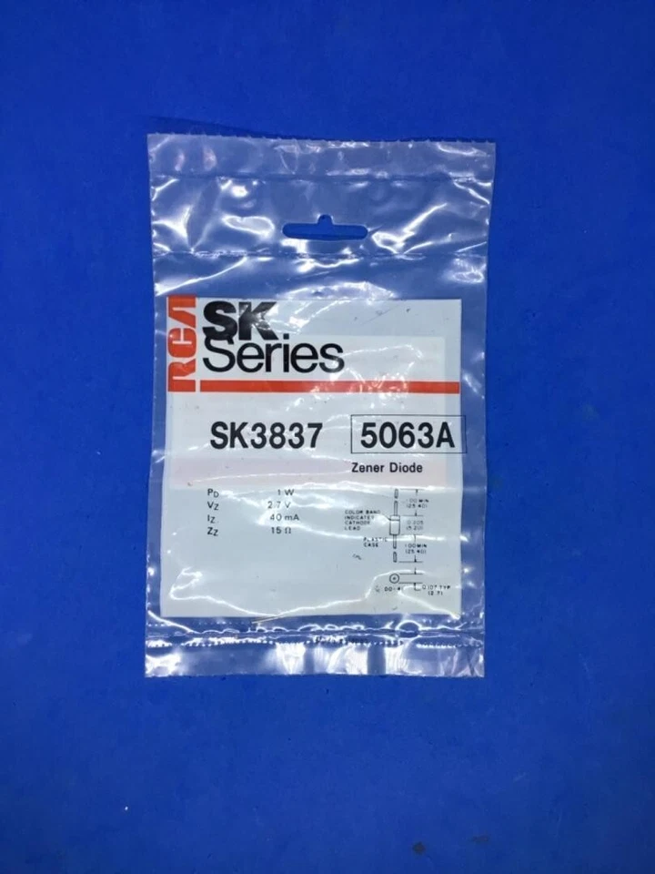 RCA SK3837 Zener二极管(NTE5063A) — 第 1/1 张图片