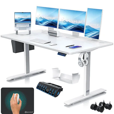 KESSER® Höhenverstellbarer Schreibtisch elektrischer Memory Computer Büro Tisch - Bild 1 von 3