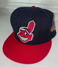 New Era 59FIFTY 1997 Cleveland Indians Hat 7 3/8 Chief Wahoo WORLD SERIES