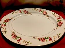 Vintage Discontinued Cherry Blossom 17 Inch Serving Platter With Gold Trim