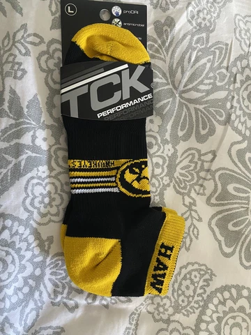 TCK Iowa  Hawkeyes NCAA Licensed Crew Socks Size Large Cover