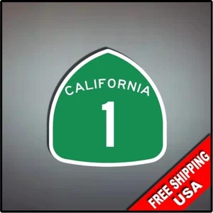 Calcomanía adhesiva de carretera de la ruta estatal 1 de California Coast Pacific Coast Highway 4" - Imagen 1 de 1