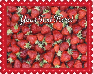 Strawberry - Edible Cake Topper or Cupcake Topper - Picture 1 of 15