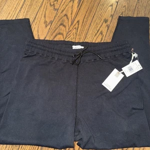 Good American Cotton Tie Waist 7/8 Leggings Black Size 5 (2XL) NWT - Picture 1 of 7