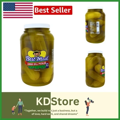 Large 128oz Dill Pickles Jar - Crunchy, Zesty, Perfect for Snacks & Meals - Image 1 of 4