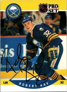 1990-91 PRO SET ROBERT RAY #419 RC AUTO BUFFALO SABRES - Bild 1 von 2