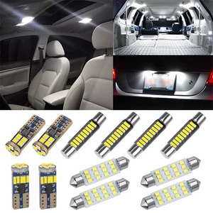For Chevy Silverado 1500 2500 2007-13 White LED Interior Light Bulbs Package Kit - Photo 1/7