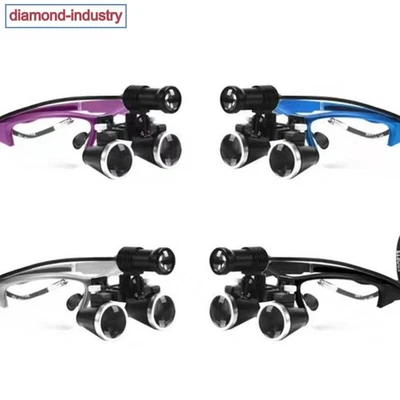 Lupas quirúrgicas dentales 2,5X 3,5X filtro LED cabeza luz binocular lupa médica- Foto 1 de 4