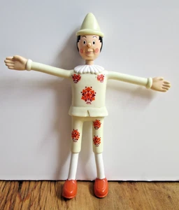 Vintage Miramax 2002 Pinocchio McDonalds Figure Poseable Push Nose Bendable - Picture 1 of 7