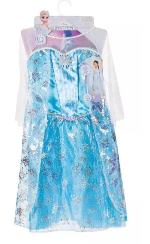 Disney Elsa Frozen Light up Singing Dress age 4 - 6 Kids Costume -