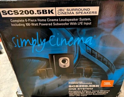 JBL Cinema Surroundsystem SCS 200.5 Black Aktiv Subwoofer - Neu! OVP! - Bild 1 von 4