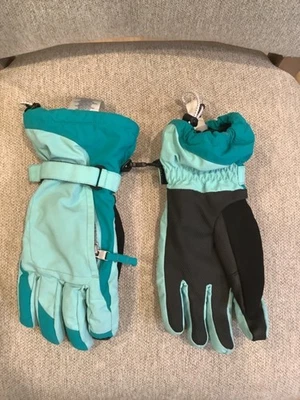 Guantes Land's End - L verde azulado/azul con cremallera y ajustables en muñeca Foto 1 de 4