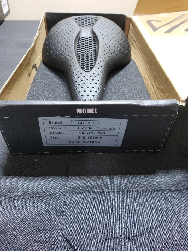Велосипедное седло BUCKLOS 3D-3 с 3D-печатью 245x155 мм.  198 г - Изображение 1 из 4