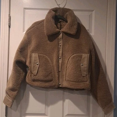 Blank NYC Women's Faux Sherpa  Jacket Size L Brown  - Image 1 of 4