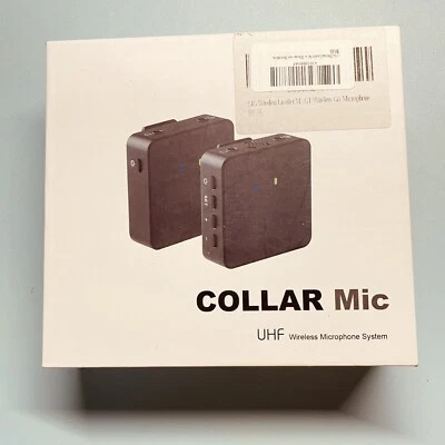 UHF Lavaliar Wireless Collar Mini Microphone System Vlog Interview - Image 1 of 4