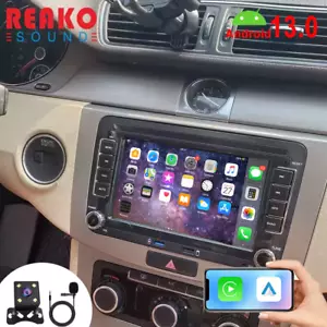 Car Stereo Radio Android 13 CARPLAY For VW Golf MK5 Polo Passat Jetta GPS FM BT - Picture 1 of 11
