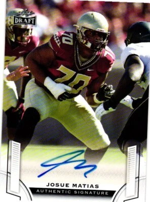 2015 Leaf Draft #BA-JM2 Josue Matias Autographs - Image 1 of 2