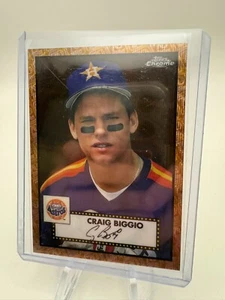 2021 Topps Platinum Anniversary Craig Biggio Gold Wave Refractor /50 NM Astros - Picture 1 of 5