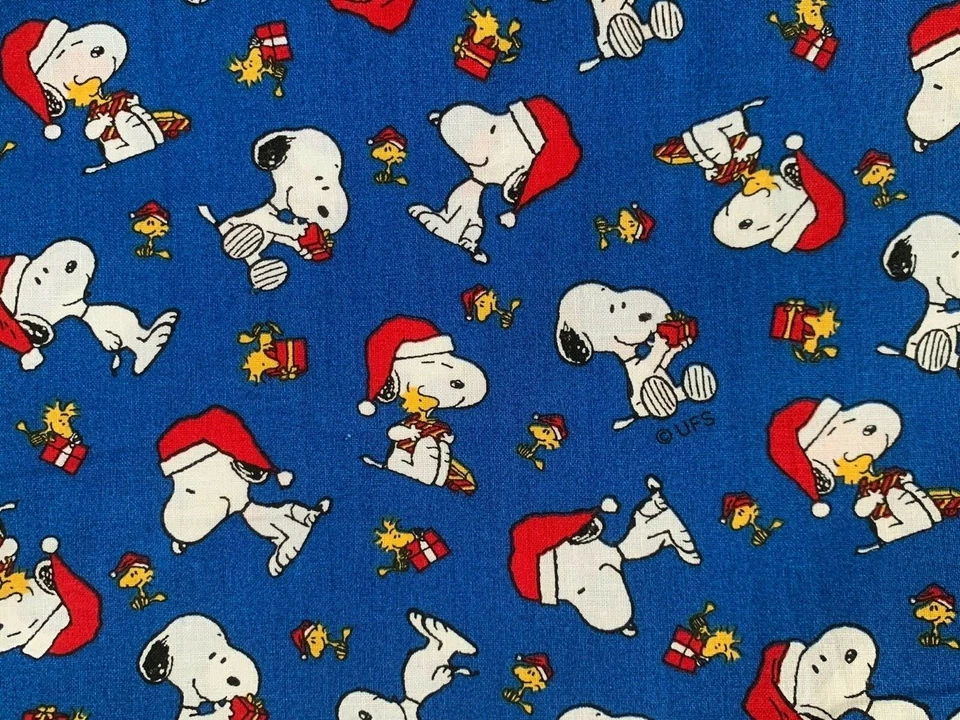 DE COLECCIÓN Snoopy/Cacahuetes con Sombreros de Navidad (AZUL) - BTFQ - 18" x 22" Foto 1 de 1