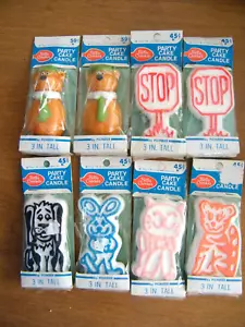 Betty Crocker Party Cake Candles Yogi Bear, Cat, Dog, Rabbit, Tiger, Stop Signs - Picture 1 of 9