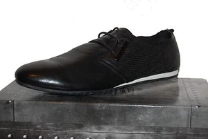 Basconi Men's Black Loafer Lase Leather Shoes Size US 12 EU 45 - Picture 1 of 8