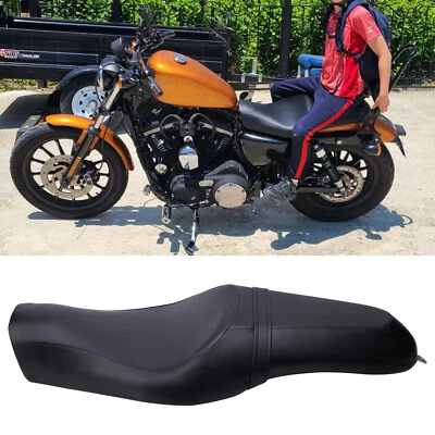 Almofada de assento dupla para motorista e passageiro Harley Sportster XL 883 1200 PU - Imagem 1 de 4