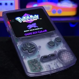 Atomic Purple Gameboy Color Console OLED Touch Screen GBC Game Boy - Afbeelding 1 van 8