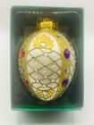 Kurt S. Adler Nib 5? Fabrege Style European Glass Jewel Egg Xmas Ornament