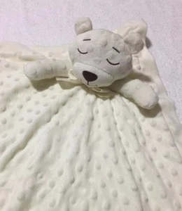 Blanket Cuddle Bear Off White 21" Stuffed Plush Blanket Cream Rare - Picture 1 of 8