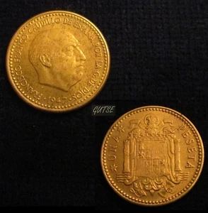 *GUTSE* FRANCO-7, 1 PESETA 1947*19-53, CASI SIN CIRCULAR. - Picture 1 of 1