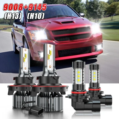 Faros LED altos/bajos + faros antiniebla para Dodge Caliber 2007-2009 - 4x 9008+9145 Foto 1 de 4