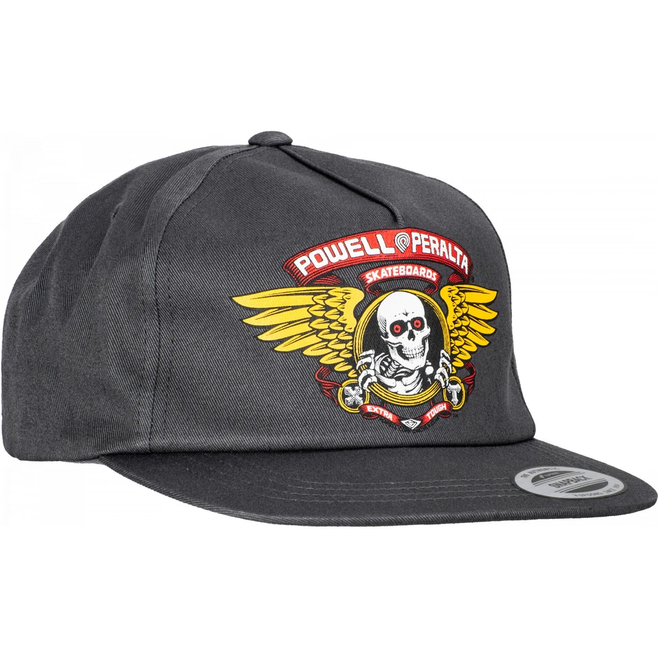 Powell Peralta Skateboard Hat Snapback Winged Ripper Charcoal