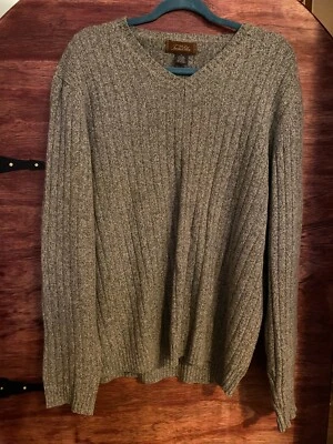 Tasso Ella Men's Wool Sweater |  Size L | Green Olive  Color | Made in Italy  - Image 1 of 4