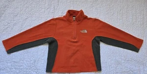 North Face Sweater Boys XXS Orange Sweatshirt Casual Long Sleeve Quarter Zip - Picture 1 of 6