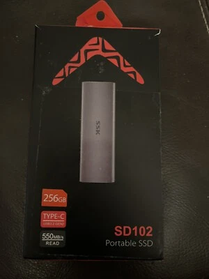 SSK 256GB Portable External SSD, up to 550MB/s Ultra Speed USB3.2 Gen2 External - Image 1 of 4