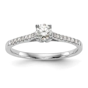 14K White Gold Lab Grown Diamond Promise/Engagement Ring for Women Size 7 - Picture 1 of 8